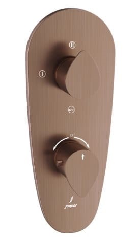 Mặt nạ sen nhiệt độ âm tường 3 đầu Ấn Độ màu đồng đỏ Jaquar VGP-ACR-81683NK