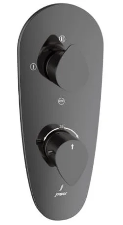 Củ sen ổn nhiệt âm tường 3 đầu ra màu đen chrome Ấn Độ Jaquar VGP-BCH-81683