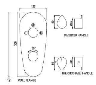 Mặt nạ sen nhiệt độ âm tường Ấn Độ màu chrome Jaquar VGP-GRF-81681NK