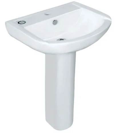 Chậu rửa treo tường chân dài Ấn Độ màu trắng Jaquar ARS-WHT-39801
