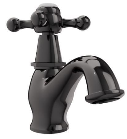 Vòi chậu rửa mặt lạnh màu đen chrome Ấn Độ Jaquar QQT-BCH-7011