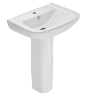 Chậu rửa treo tường chân dài Ấn Độ màu trắng Jaquar FNS-WHT-40801