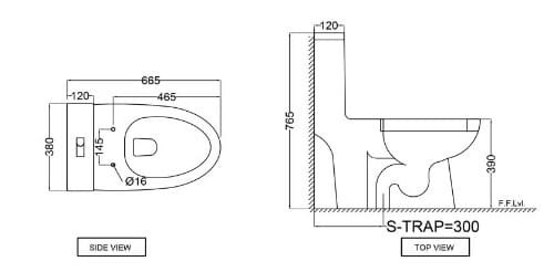 Bồn cầu 1 khối không vành Ấn Độ Jaquar FSS-WHT-29853S300UFSM