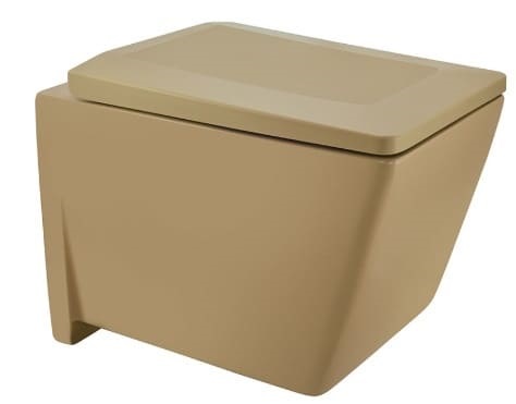 Bồn cầu treo tường không vành màu be mờ Jaquar KUS-BEM-35953BIUFPM