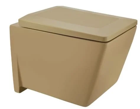 Bồn cầu treo tường không vành màu be mờ Jaquar KUS-BEM-35953BIUFPM