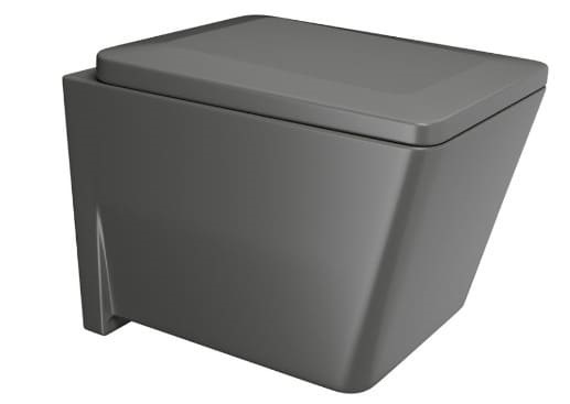 Bồn cầu treo tường không vành màu xám mờ Jaquar KUS-GRM-35953BIUFPM