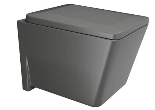 Bồn cầu treo tường không vành màu xám mờ Jaquar KUS-GRM-35953BIUFPM
