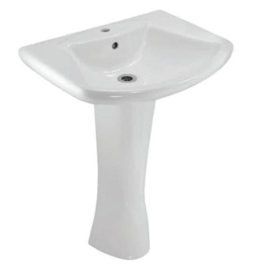 Chân chậu dài Ấn Độ màu trắng Jaquar LYS-WHT-38301V