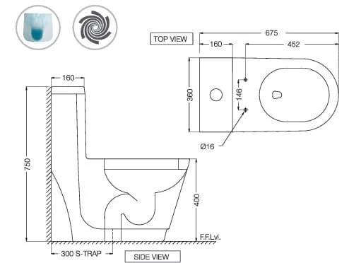 Bản vẽ kỹ thuật bồn cầu 1 khối không vành Ấn Độ Jaquar OPS-WHT-15853S300UF