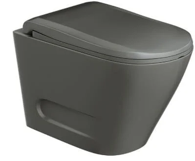 Bồn cầu treo tường không vành màu xám mờ Jaquar OPS-GRM-15953BIU