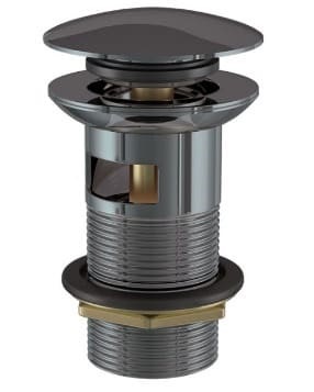 Đầu xả nhấn có tràn màu đen chrome Jaquar ALD-BCH-729