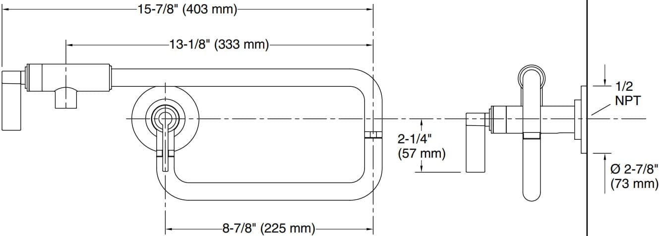 Bản vẽ vòi nước nhà bếp Kallista P31571