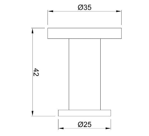 Bản vẽ kỹ thuât móc áo đơn mạ đồng cổ Ấn Độ Jaquar ACN-ABR-1191N