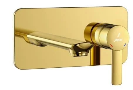 Mặt Nạ vòi Lavabo Nóng Lạnh Âm Tường mạ vàng sáng Jaquar FUP-GBP-29233NKPM
