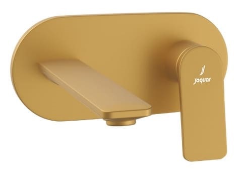 Mặt nạ vòi lavabo nóng lạnh âm tường mạ vàng mờ Jaquar LAG-GMP-91233NK