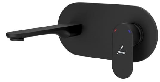 Mặt nạ vòi lavabo nóng lạnh âm tường mạ đen mờ Jaquar OPP-BLM-15233NKPM