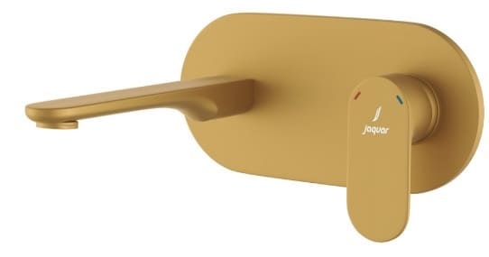 Mặt nạ vòi lavabo nóng lạnh âm tường mạ vàng mờ Jaquar OPP-GMP-15233NKPM