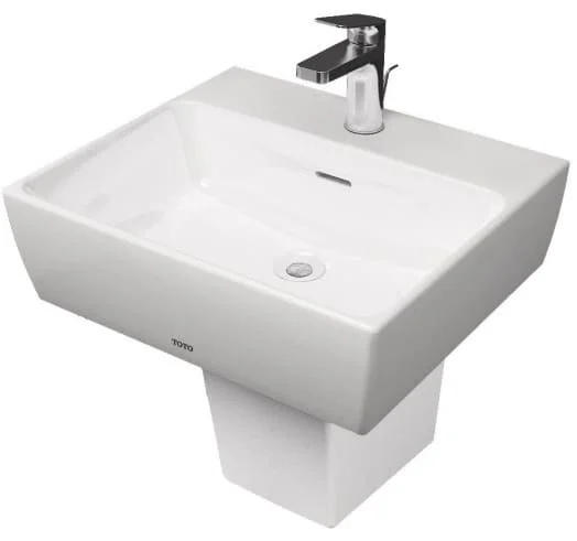 Chậu rửa mặt treo tường chân lửng TOTO LHT328C