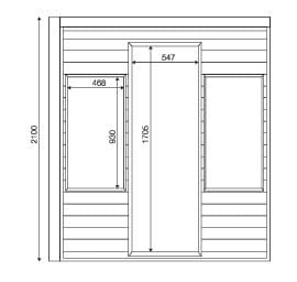 Bản vẽ kỹ thuật phòng xông hơi khô dòng Serene Jaquar JSA-NAW-S004175