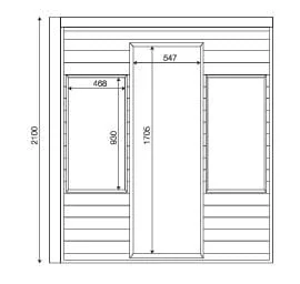 Bản vẽ kỹ thuật phòng xông hơi khô dòng Serene Jaquar JSA-NAW-S004175