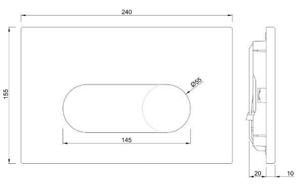 Bản vẽ kỹ thuật mặt nạ nhấn xả Ornamix Prime mạ đồng cổ Jaquar JCP-ABR-102415