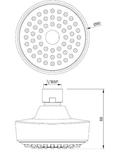 Bát sen cây tròn 100mm một chức năng mạ chrome Jaquar OHS-CHR-1989