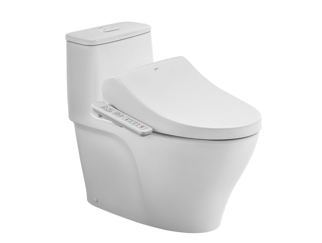 Bồn Cầu 1 Khối Nắp Rửa Điện Tử Inax AC-989A+CW-H17VN 