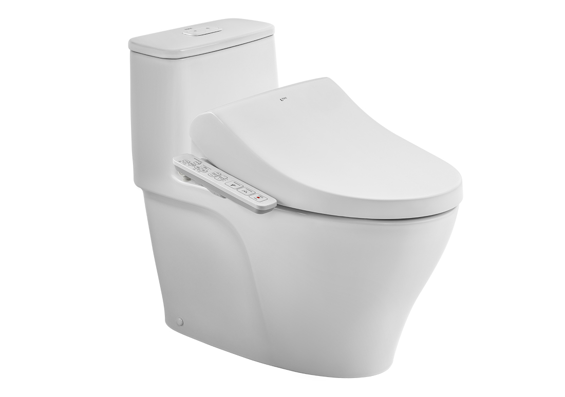 Bồn Cầu 1 Khối Nắp Rửa Điện Tử Inax AC-989A+CW-H18VN