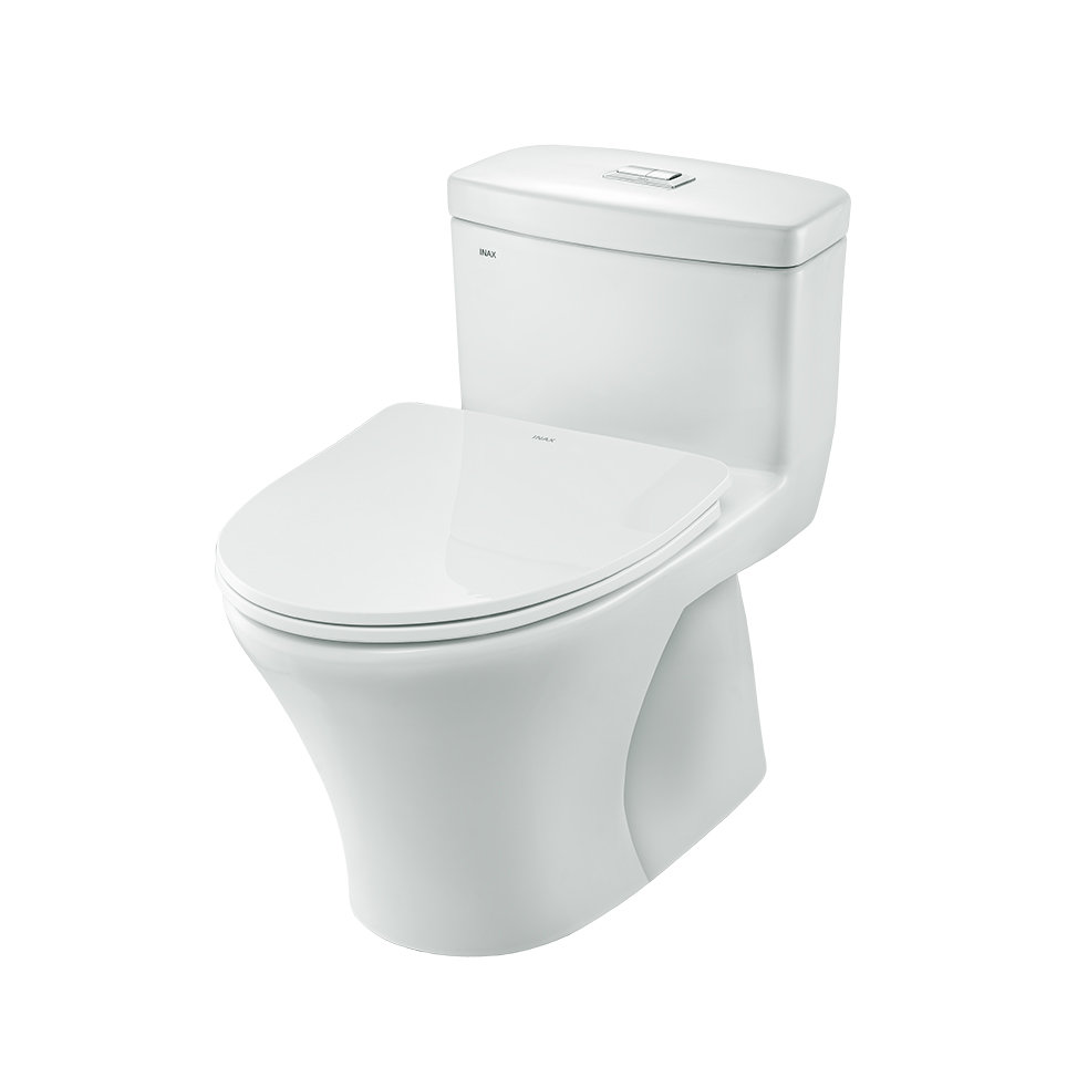 Bàn cầu 1 khối nắp êm mỏng xả nhấn Inax AC-900VRN-2