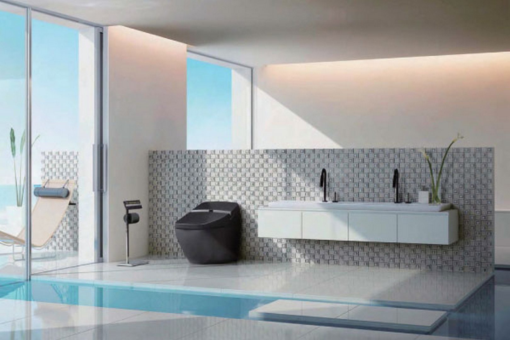 Bàn cầu cảm ứng Inax REGIO DV-R115VH-VN/BKG