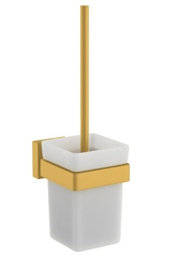 Giá đỡ và chổi cọ bồn vệ sinh màu vàng mờ Jaquar ACN-GMP-1143N