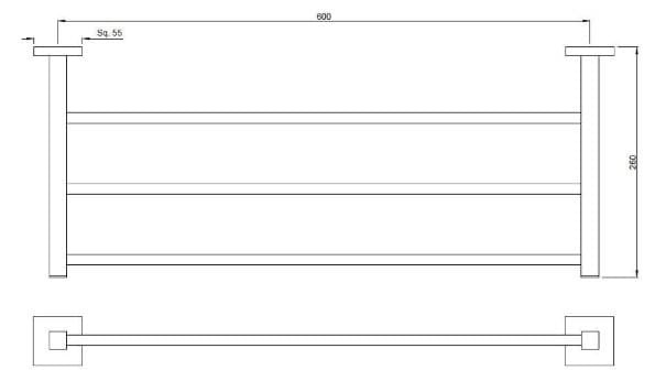 Bản vẽ kỹ thuật vắt khăn giàn thép không gỉ Ấn Độ Jauqar ACN-SSF-1181FHS