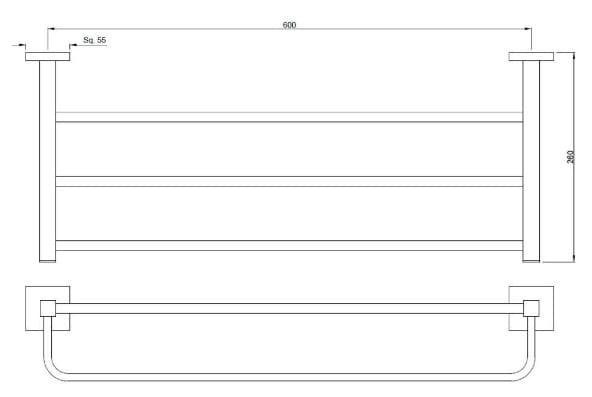 Bản vẽ kỹ thuật vắt khăn giàn thép không gỉ Ấn Độ Jauqar ACN-SSF-1181FHS