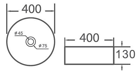 Bản vẽ kỹ thuật chậu rửa Lavabo dương bàn Clara CB-1126