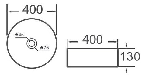 Bản vẽ kỹ thuật chậu rửa Lavabo dương bàn Clara CB-1126