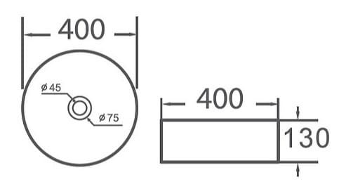 Bản vẽ kỹ thuật chậu rửa Lavabo dương bàn Clara CB-1126