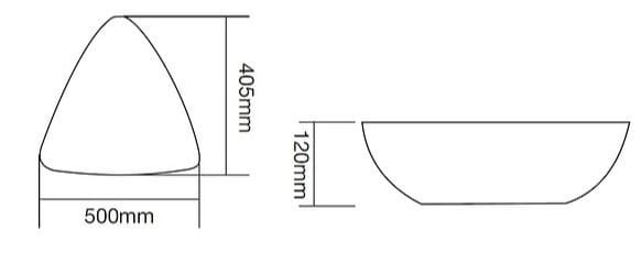 Bản vẽ kỹ thuật chậu rửa Lavabo dương bàn Clara CB-1126