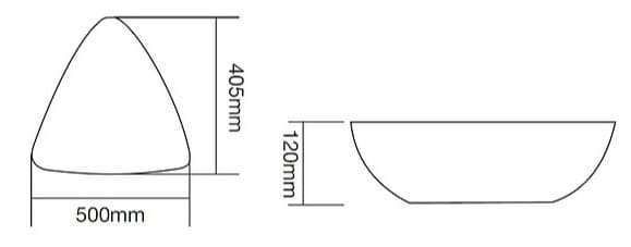Bản vẽ kỹ thuật chậu rửa Lavabo dương bàn Clara CB-1126