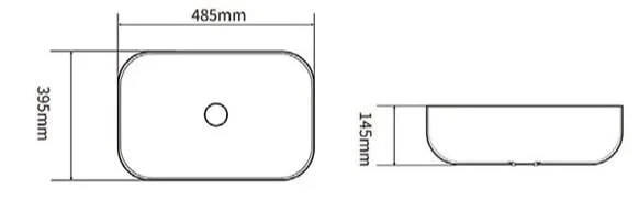 Bản vẽ kỹ thuật chậu rửa Lavabo dương bàn Clara CB-1126