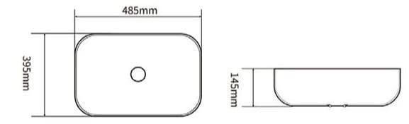 Bản vẽ kỹ thuật chậu rửa Lavabo dương bàn Clara CB-1126