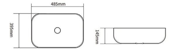 Bản vẽ kỹ thuật chậu rửa Lavabo dương bàn Clara CB-1126