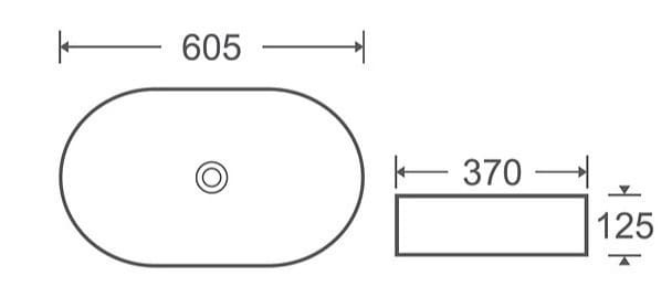Bản vẽ kỹ thuật chậu rửa Lavabo dương bàn Clara CB-1126