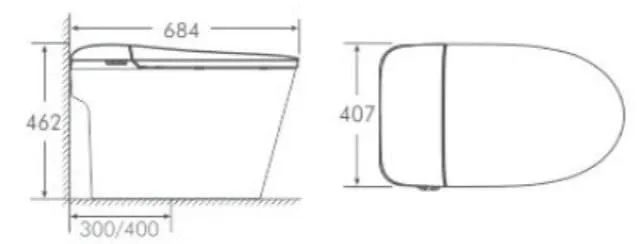 Bản vẽ kỹ thuật Bồn cầu 1 khối nắp rơi êm Clara CT-142ES 
