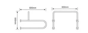 Bản vẽ kỹ thuật thanh vịn 300mm mạ than chì Jaquar AKP-GRF-35701PS