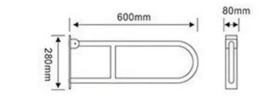Bản vẽ kỹ thuật thanh vịn 300mm mạ than chì Jaquar AKP-GRF-35701PS