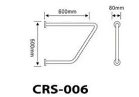 Bản vẽ kỹ thuật thanh vịn 300mm mạ than chì Jaquar AKP-GRF-35701PS