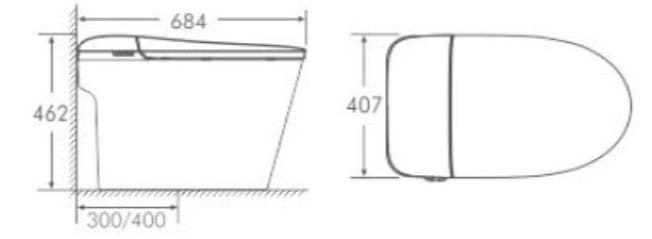 Bản vẽ kỹ thuật Bồn cầu 1 khối nắp rơi êm Clara CT-142ES 