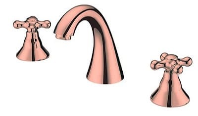 Vòi chậu lavabo nóng lạnh 3 Lỗ mạ hồng Clara CF-67359RG