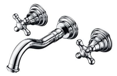 Vòi chậu lavabo nóng lạnh 3 Lỗ mạ hồng Clara CF-67359RG