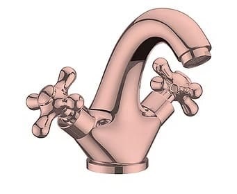 Vòi chậu lavabo nóng lạnh 3 Lỗ mạ hồng Clara CF-67359RG